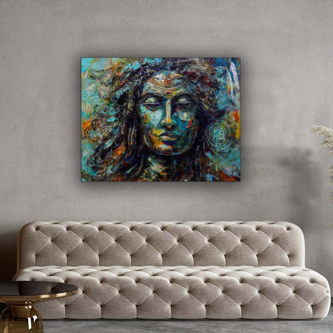 Wall Art -Shiva Canvas Wall Art-Indian Art