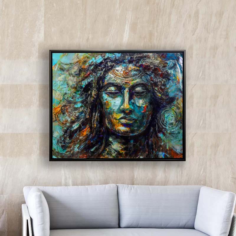 Wall Art -Shiva Canvas Wall Art-Indian Art