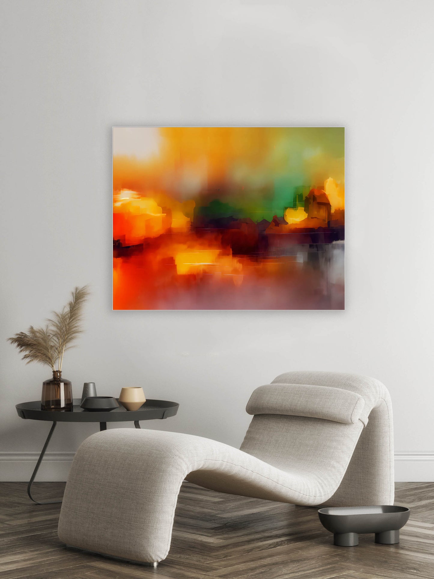 Wall Art-Blurred sunset-Canvas Printed-Artwork Decor