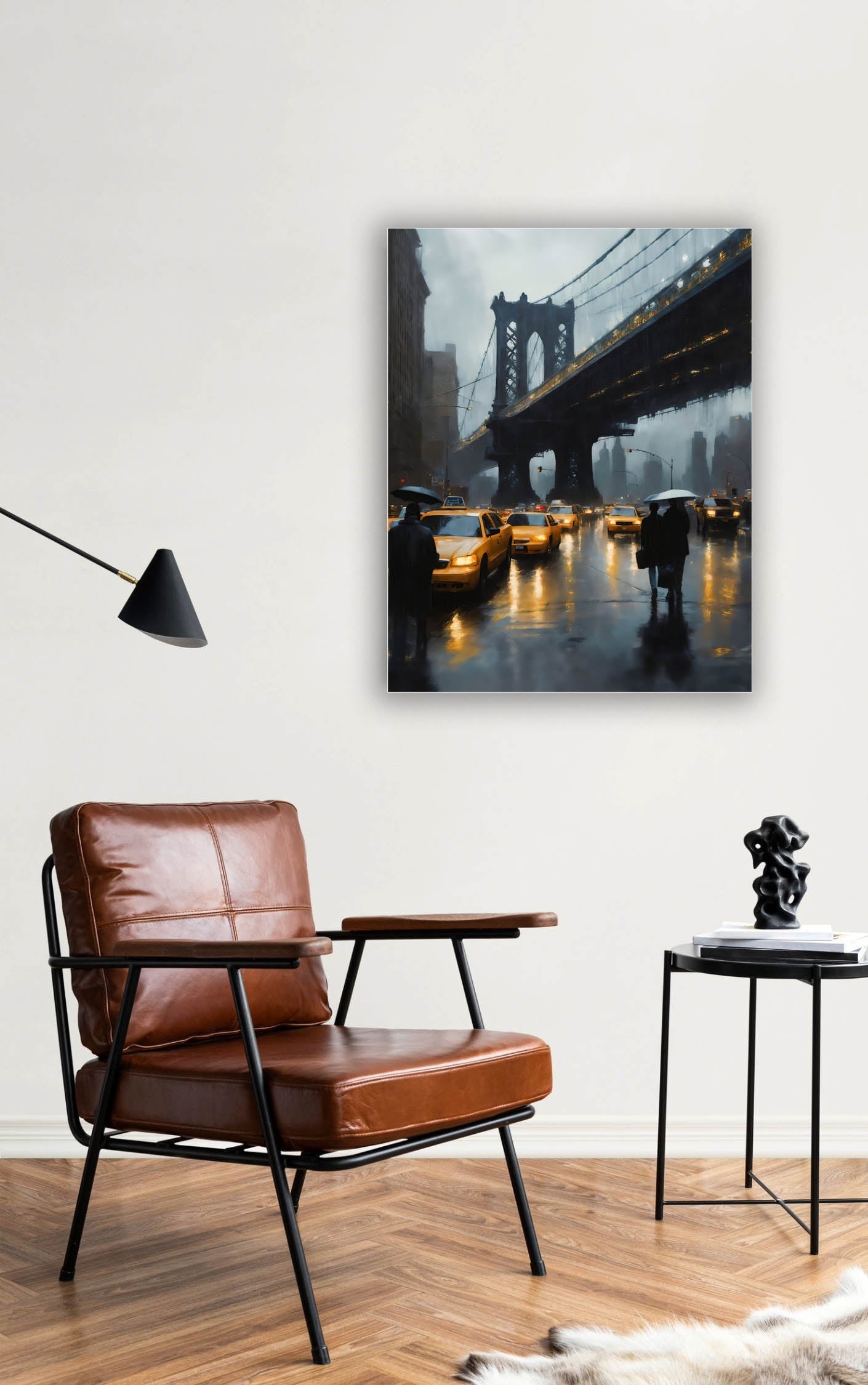 Wall Art-Stylized NYC Bridge Skyline-Canvas Print