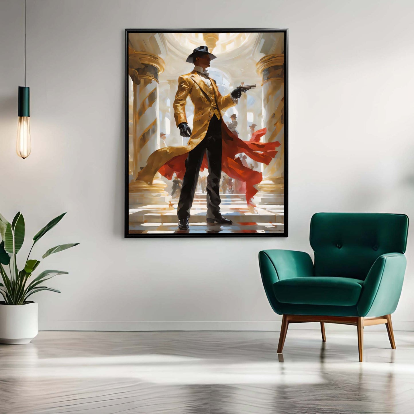 Wall Art-Back to the future Gunslinger -Canvas Printed-Artwork Decor