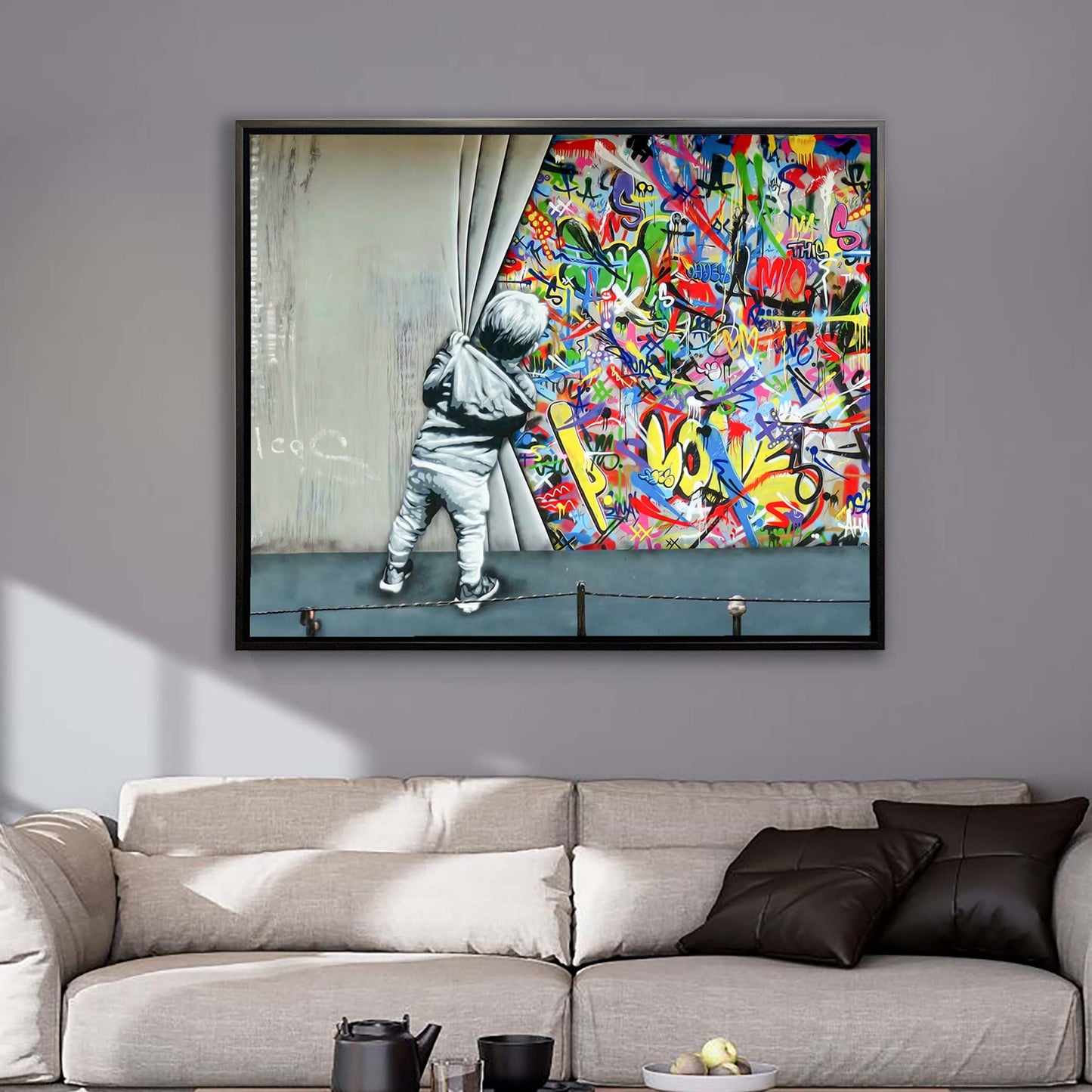 Wall Art Grafitti  -Canvas Printed-Artwork Decor
