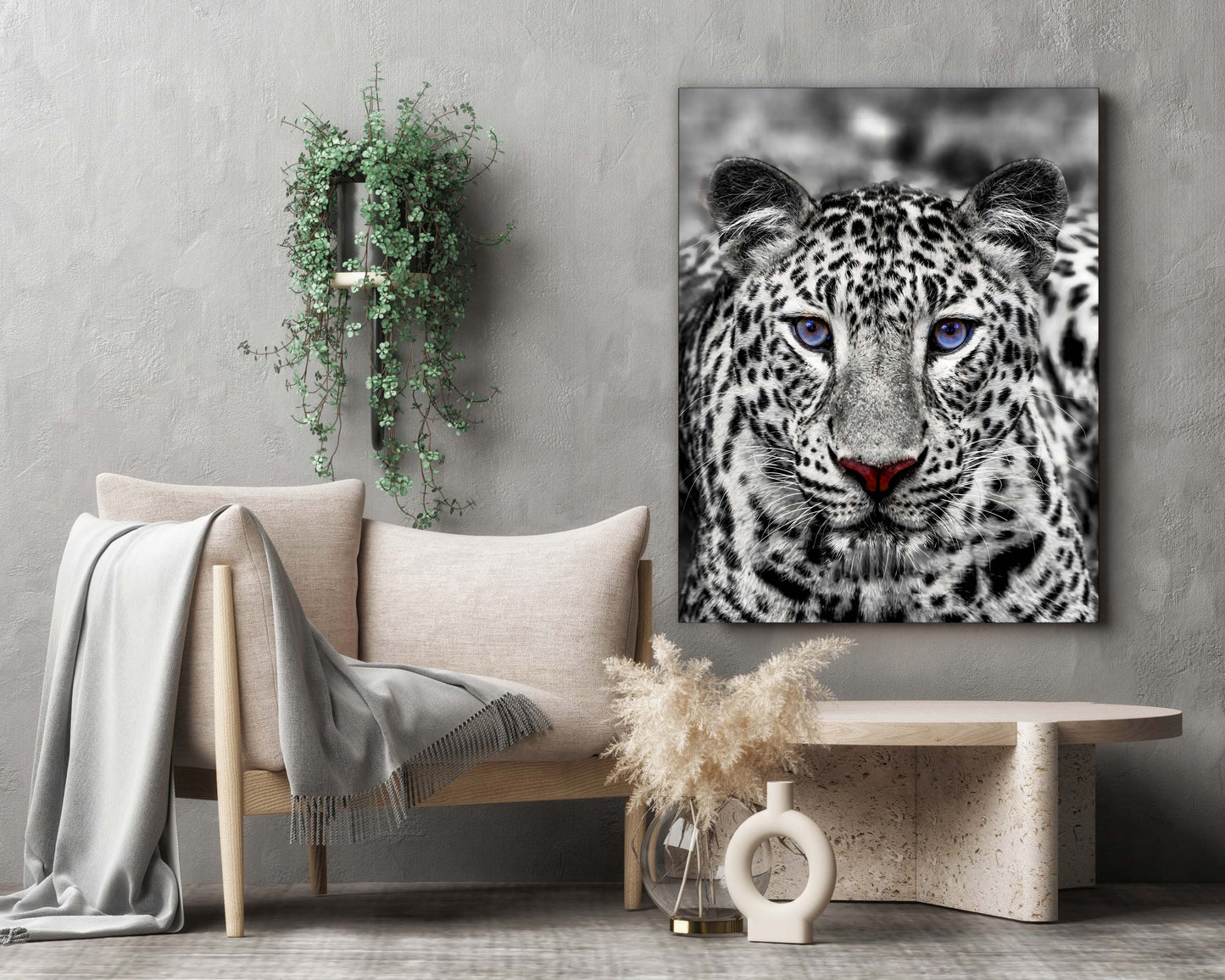 Wall Art-Blue Eyed White Tiger- Wildlife decor
