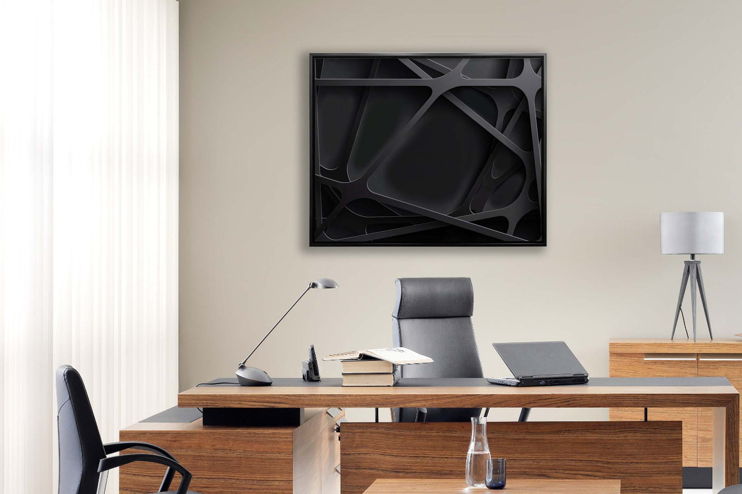 Wall Art-3 D Black-Canvas Printed-Artwork