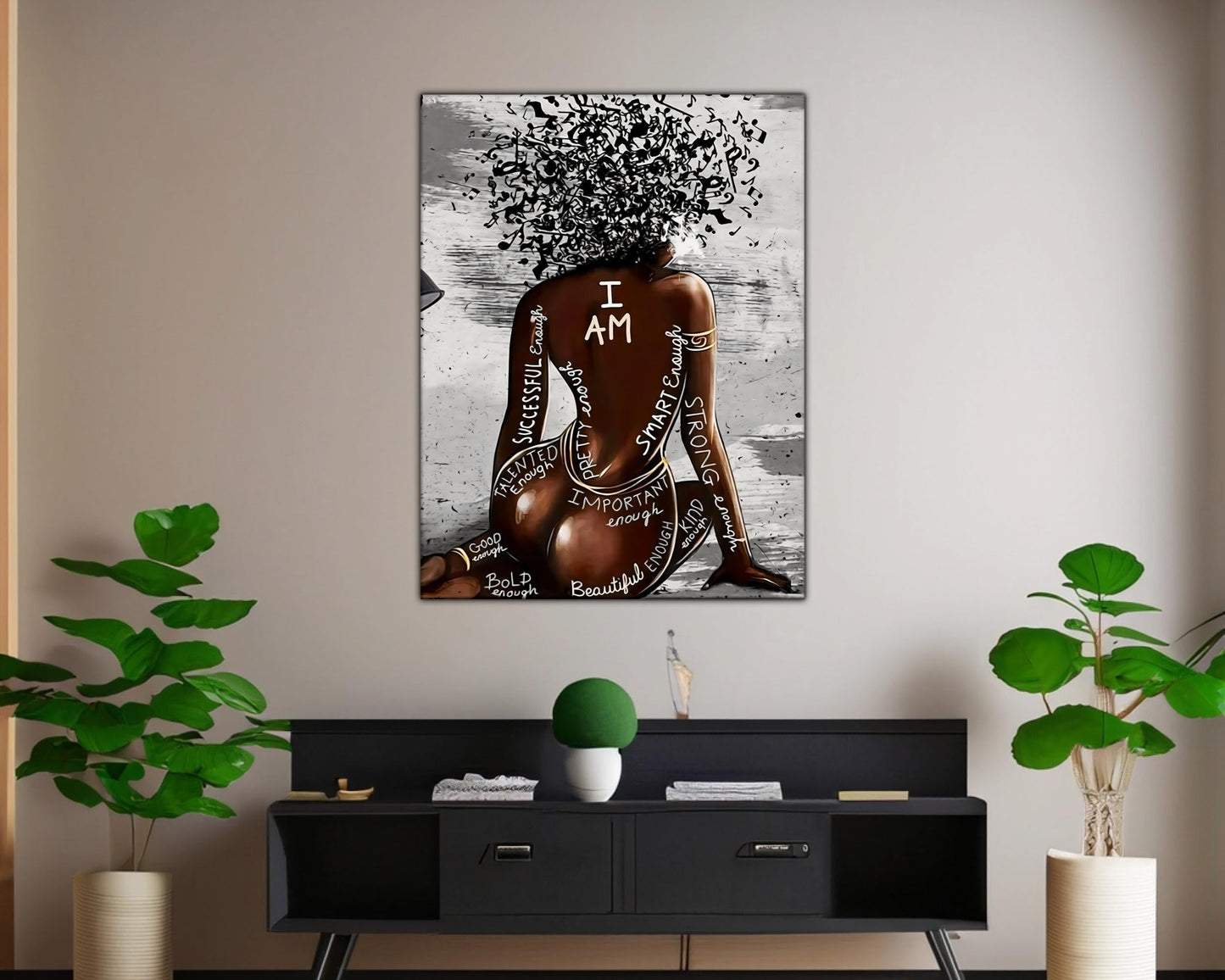 Wall Art-I AM-Canvas Printed
