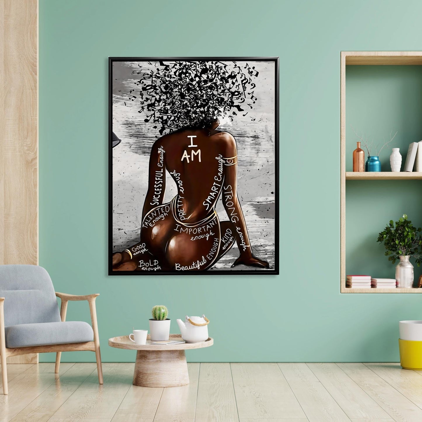 Wall Art-I AM-Canvas Printed