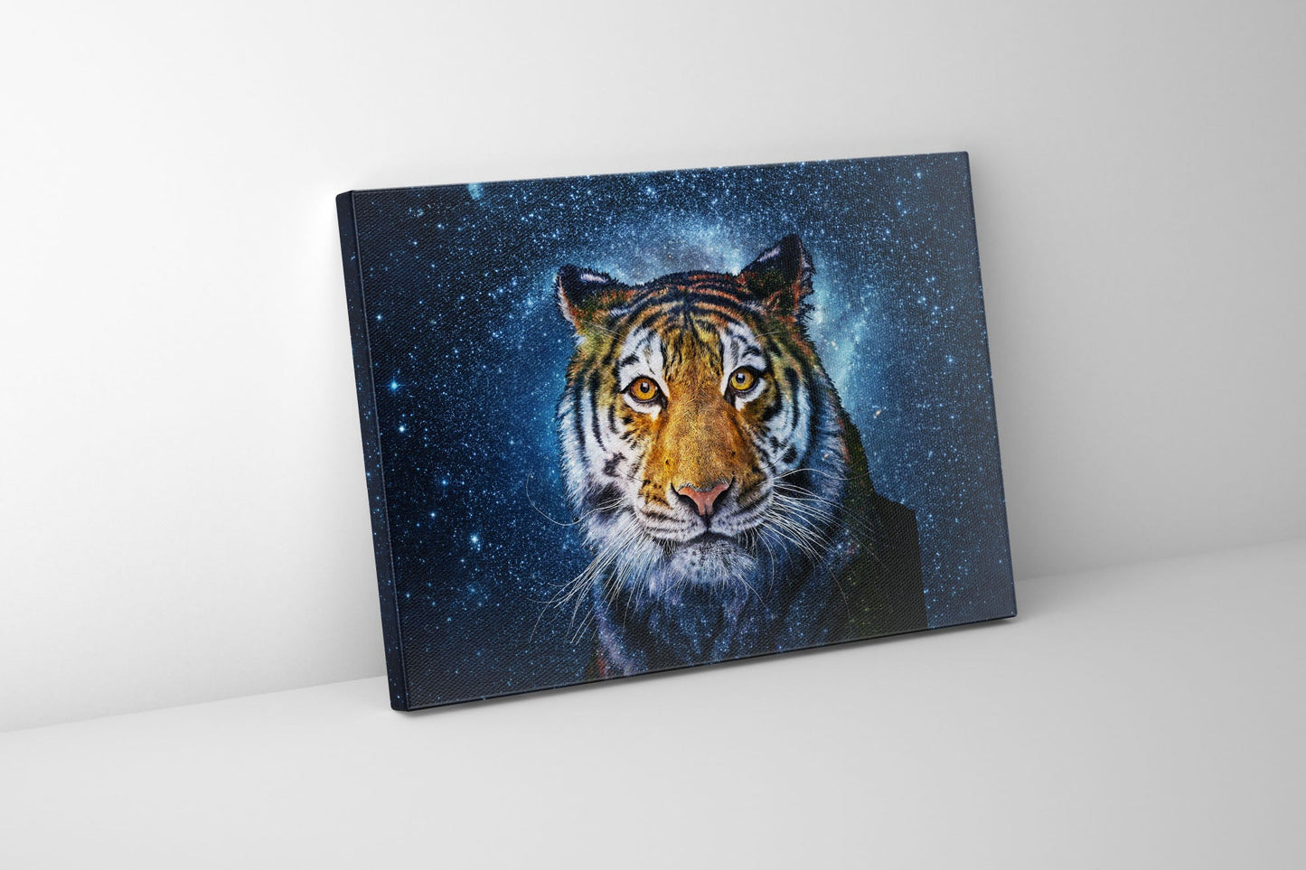 Wall Art Tiger Head with Celestial Background 48X36