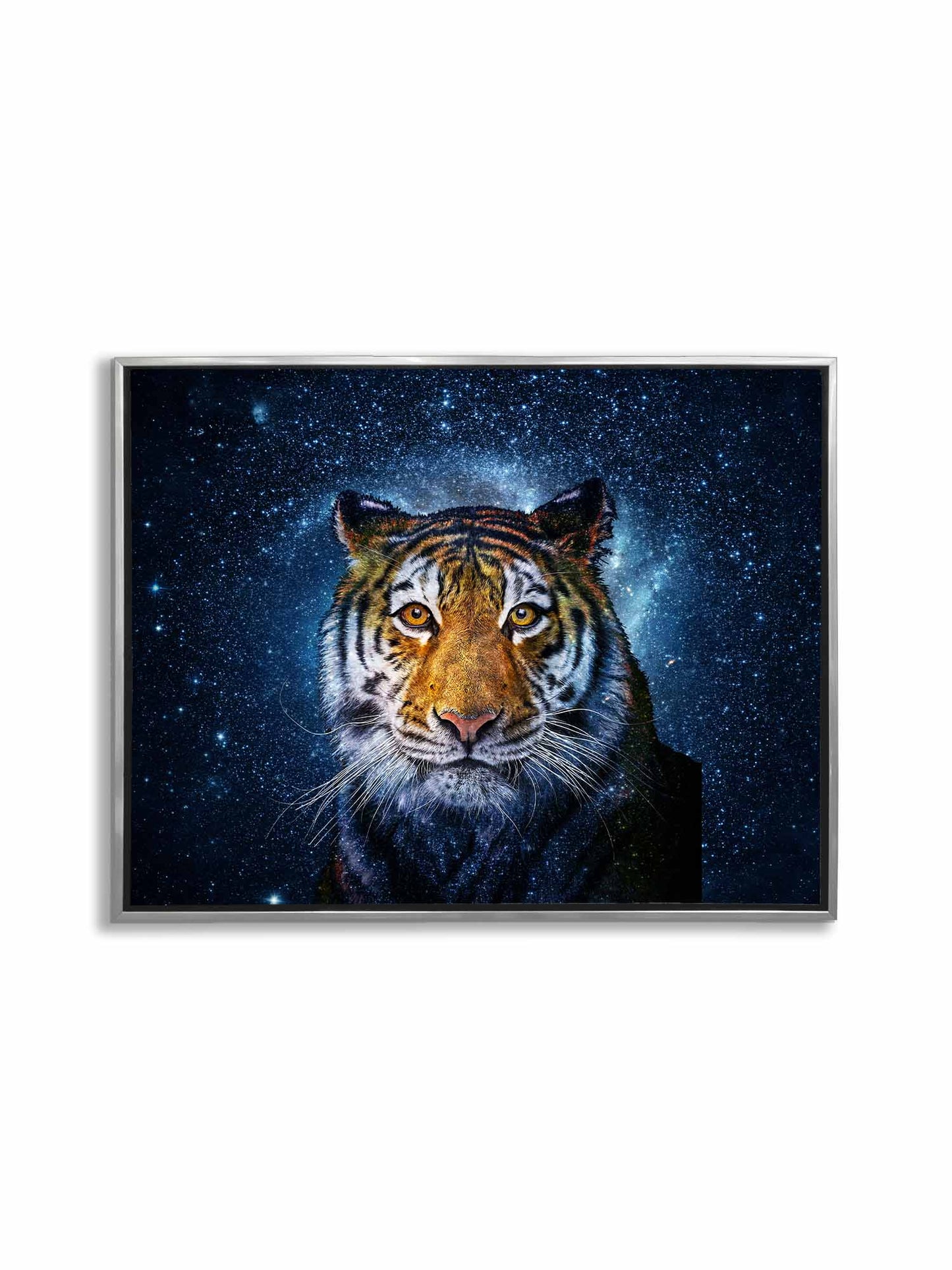 Wall Art Tiger Head with Celestial Background 48X36