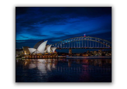 Wall Art Sydney Skyline 48" x 36" Fine Art Canvas