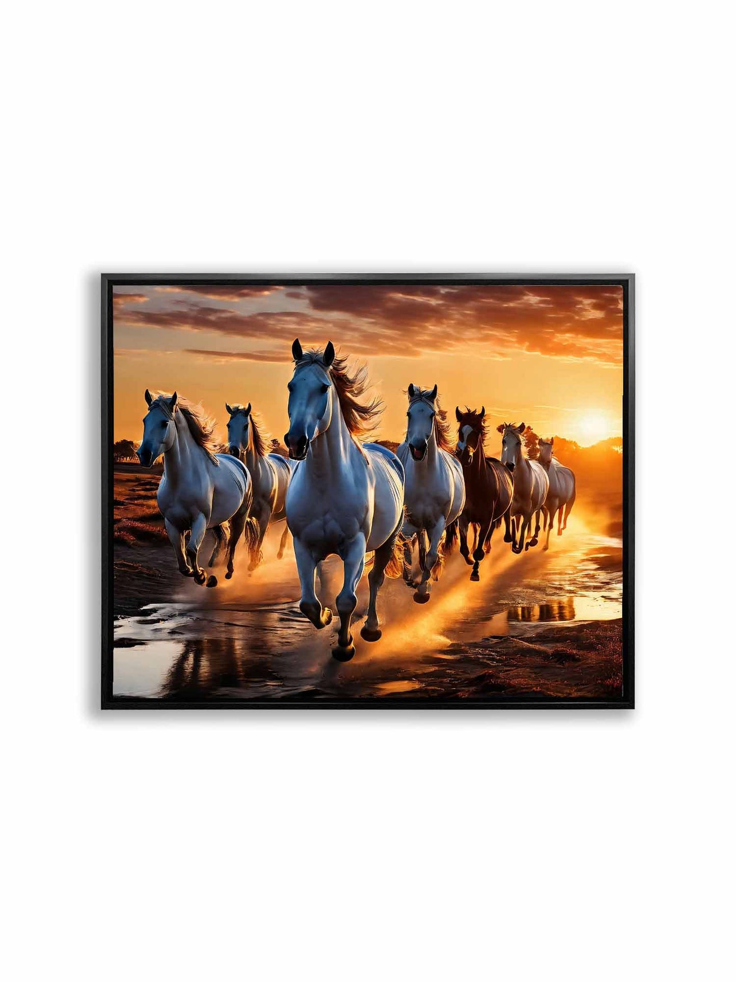 Wall Art Lucky 7 Horses Fine Art Canvas