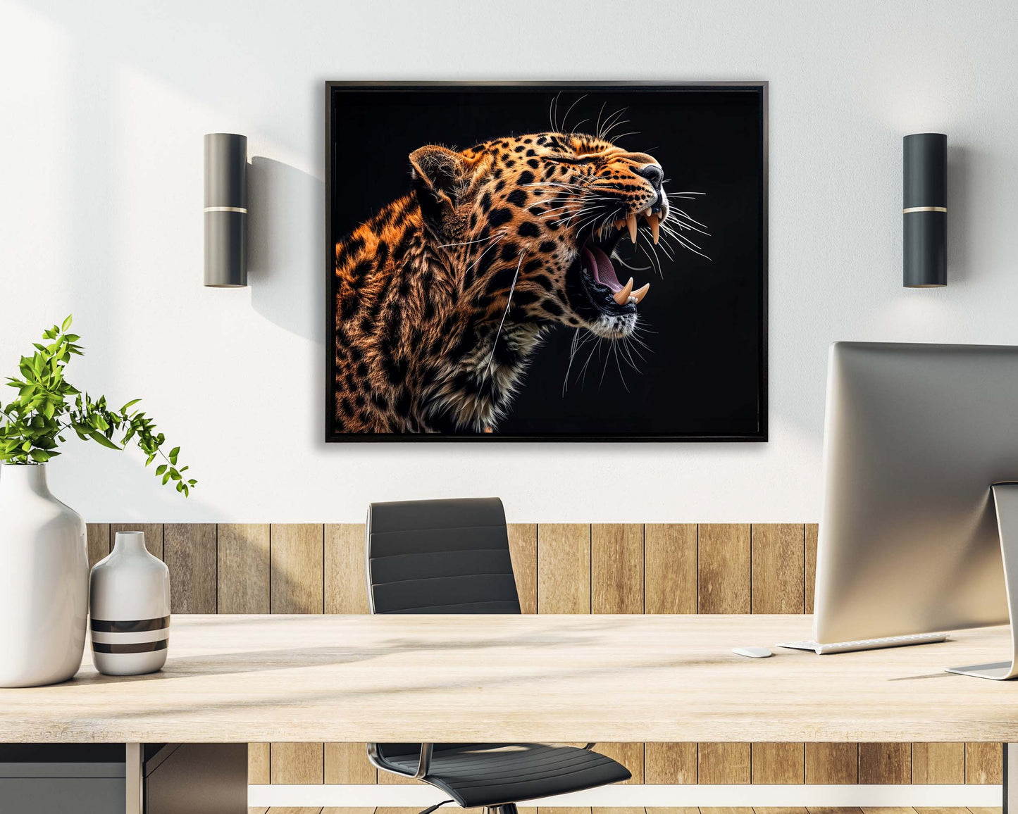 High Resolution detailed print of Leopard 48" x 36"