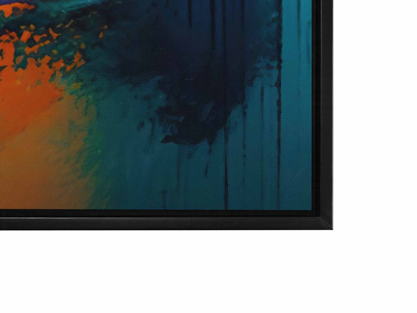 Canvas Print-Abstract Golden Blues-Wall Art