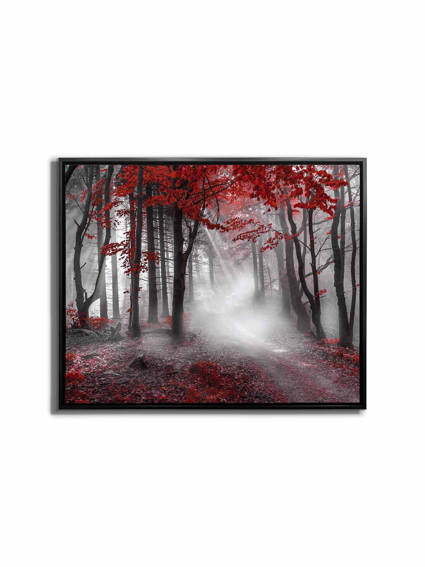 Printed Artwork-Red Isolate Forest-Wall decor