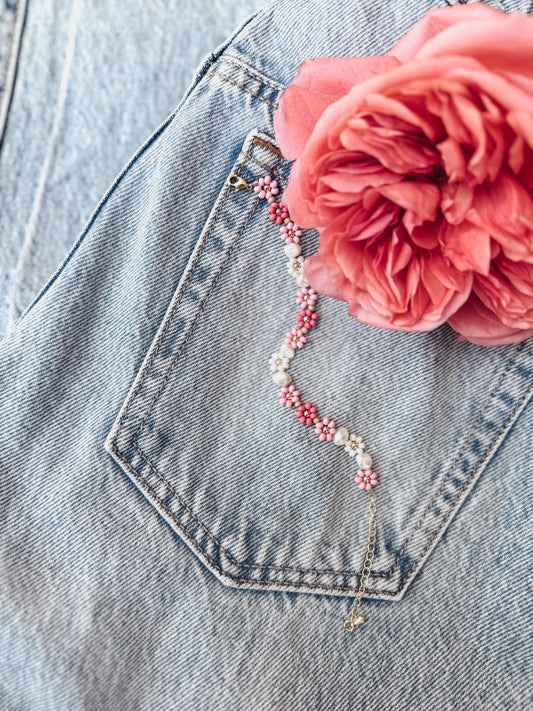 The Daisy Bracelet & Anklet in Frosé