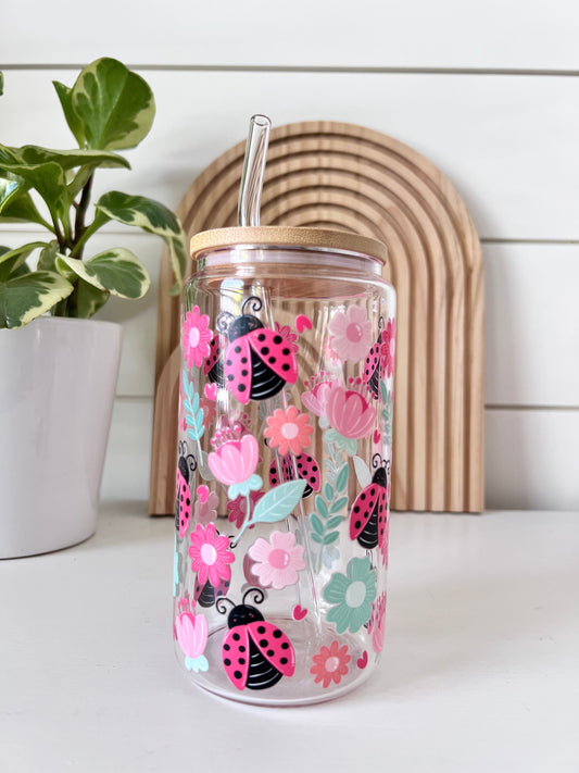 Ladybug Glass Cup