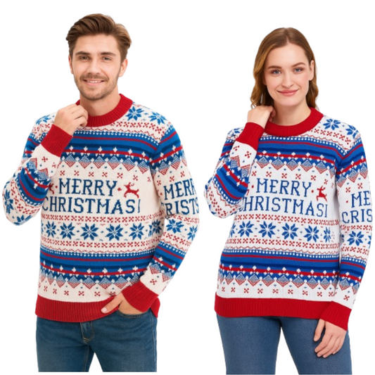 Couple - White Merry Christmas Sweater