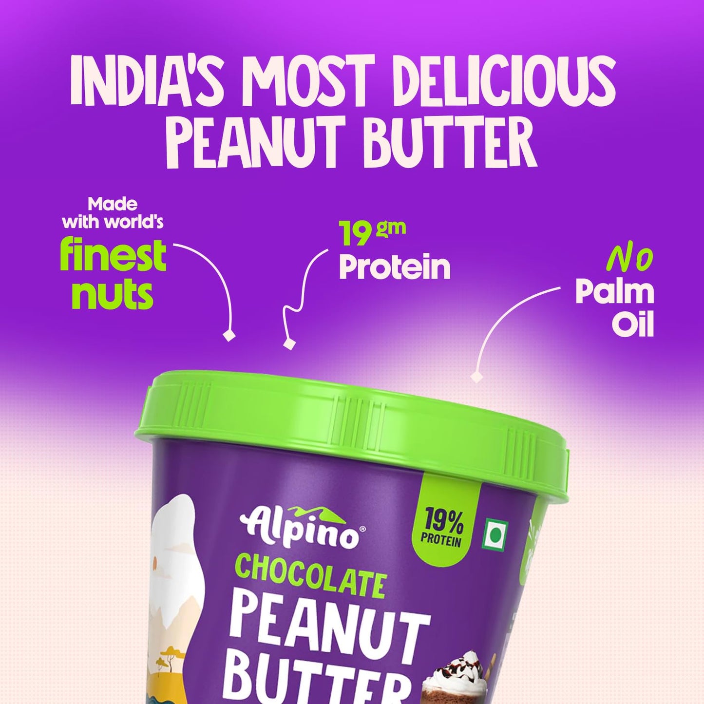 Chocolate Peanut Butter Crunch, Roasted Peanuts, Chocolate Paste & Brown Sugar - 19% Protein, Source of Healthy Fats