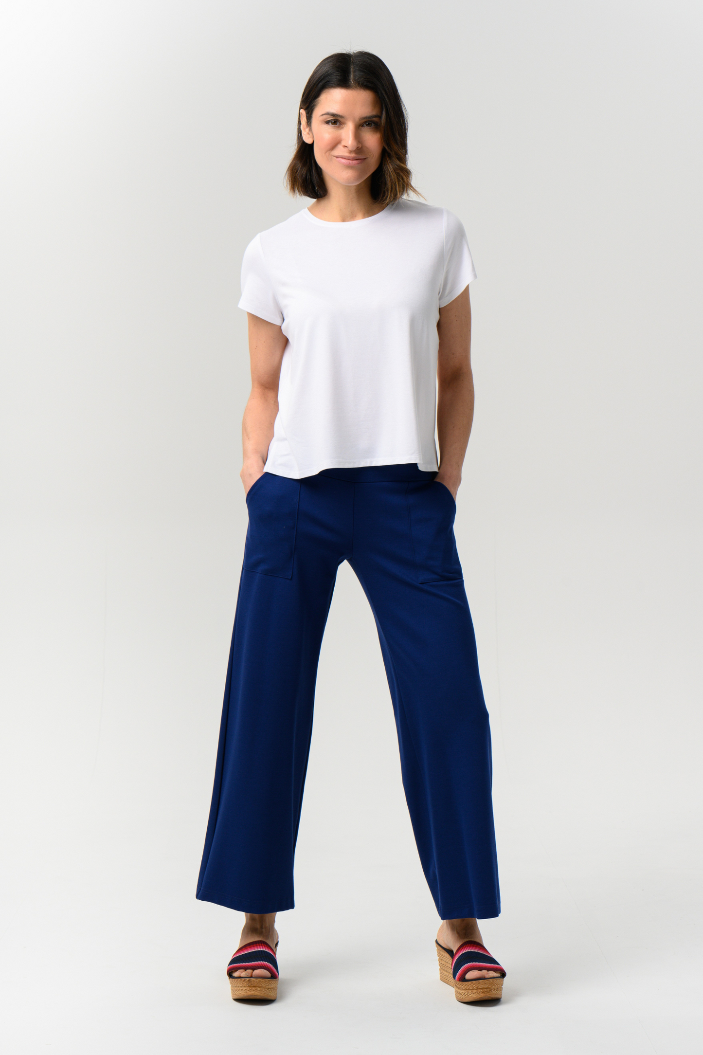 Andorra Ponte Crop Pant with Pockets
