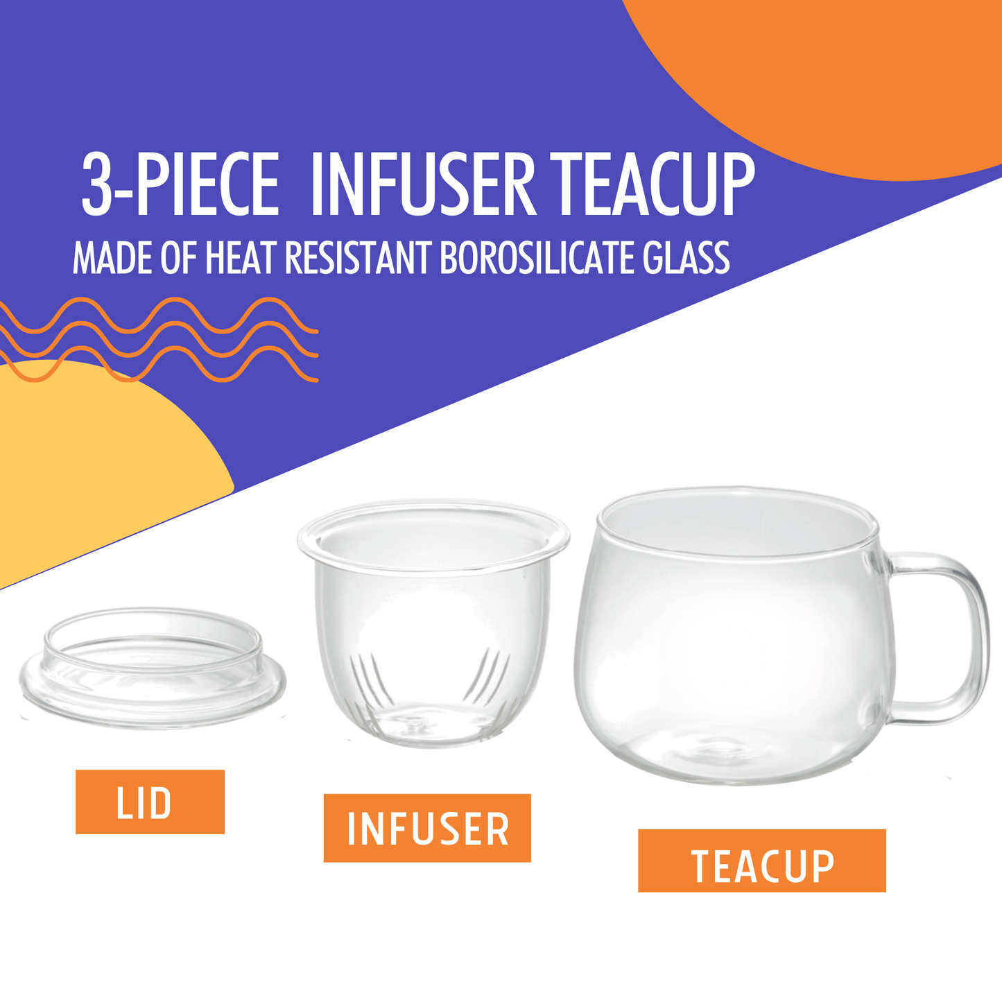 Orange Pekoe Loose Tea and Infusion Tea Cup - Tea Gift Set