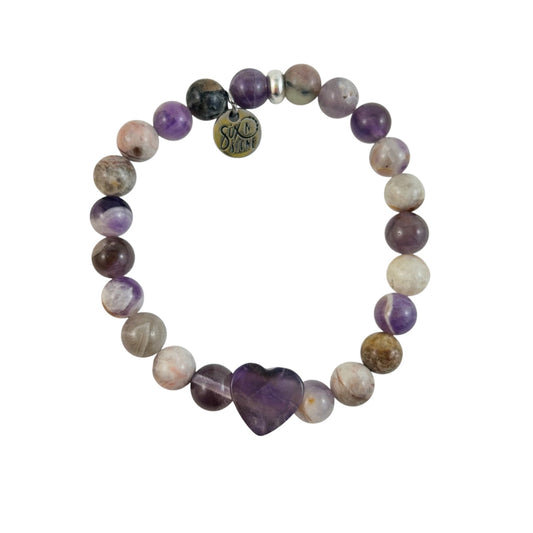 Amethyst Heart Bracelet
