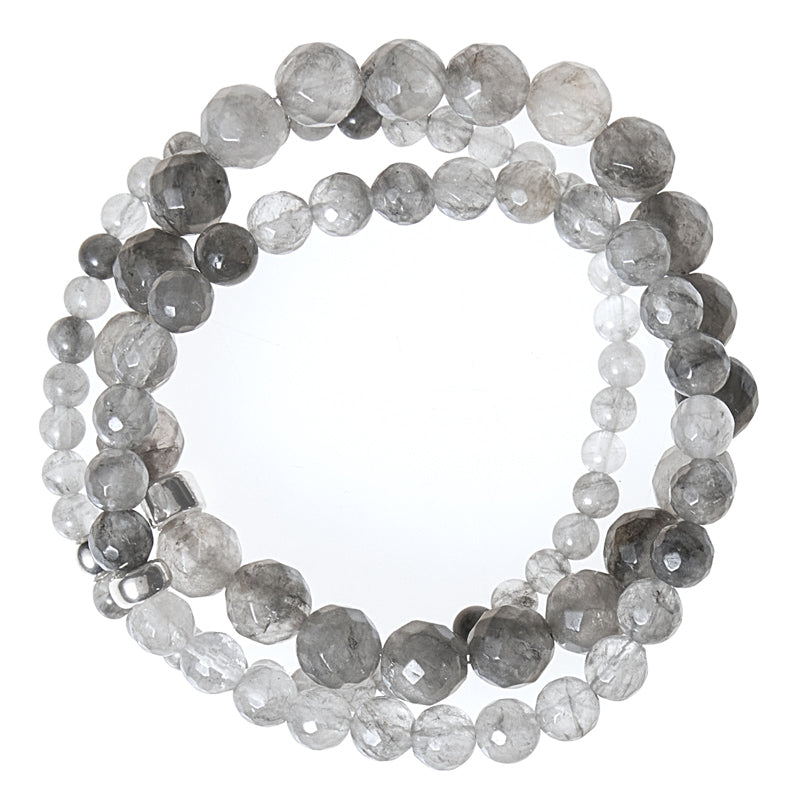 50 Shades of Grey Bracelet Stack