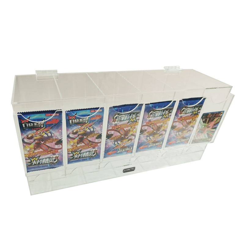 EVORETRO Card Dispenser Pokémon Booster Pack 6-Slot Acrylic Display Dispenser