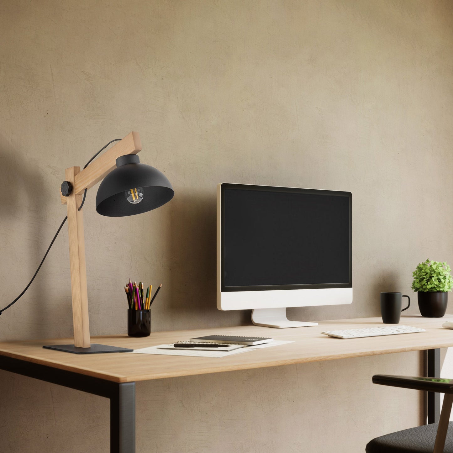 OSLO Black Scandinavian Night Lamp