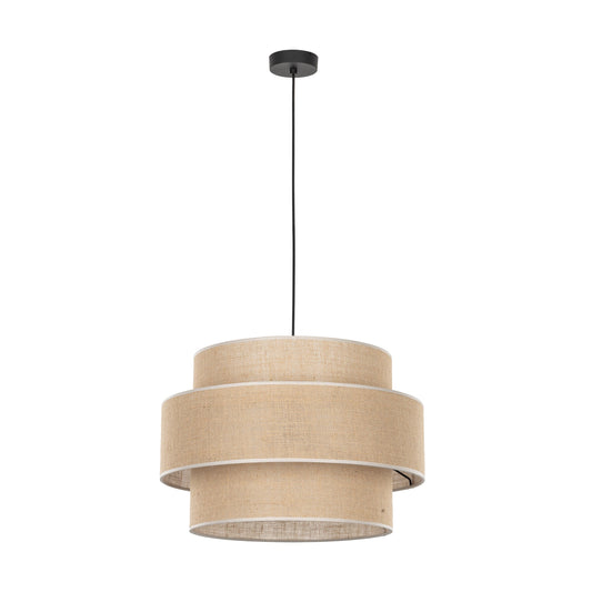 CALISTO JUTE Large Scandinavian Pendant Light for Bedroom, Living Room & Warm Natural Interiors