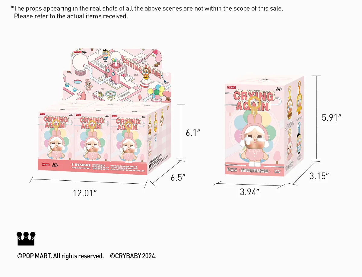 CRYBABY Crying Again Series-Vinyl Face Plush Blind Box