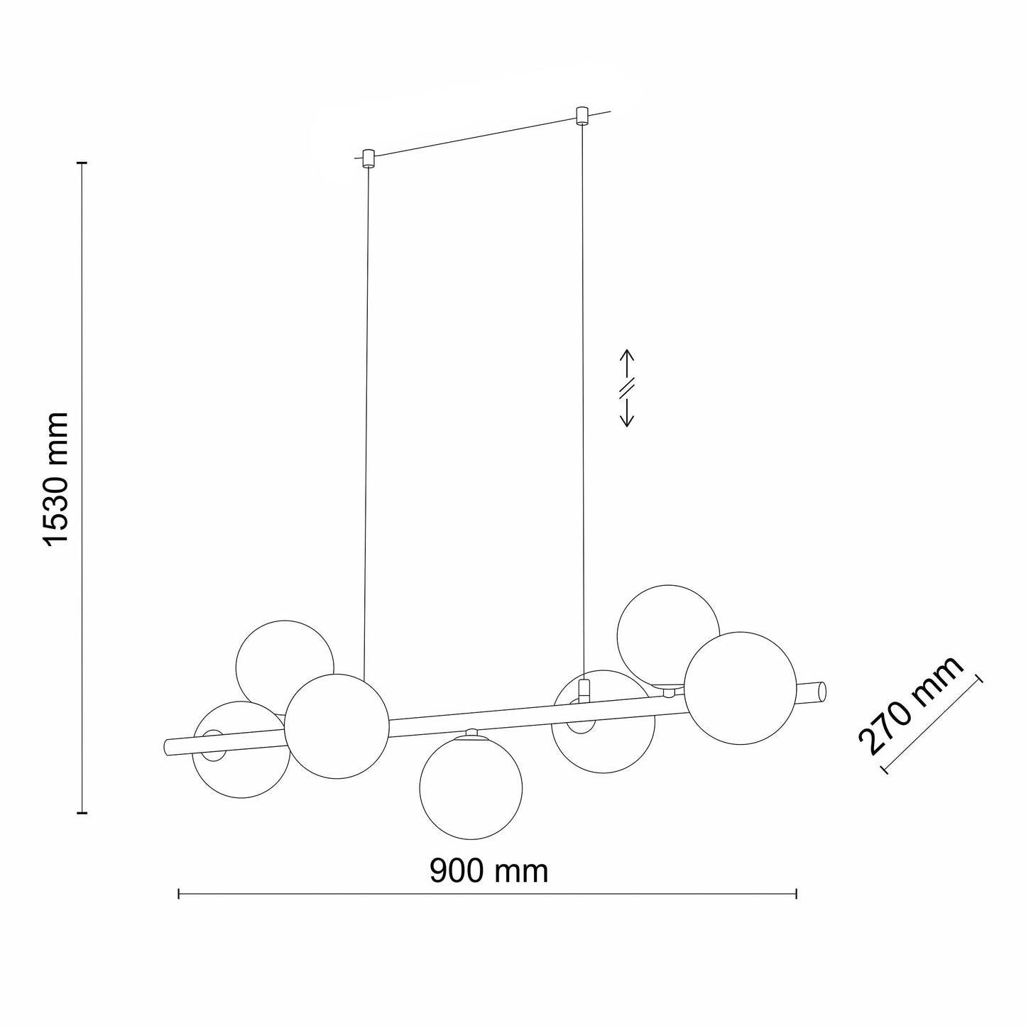 ESTERA  Black Scandinavian Pendant Light 7