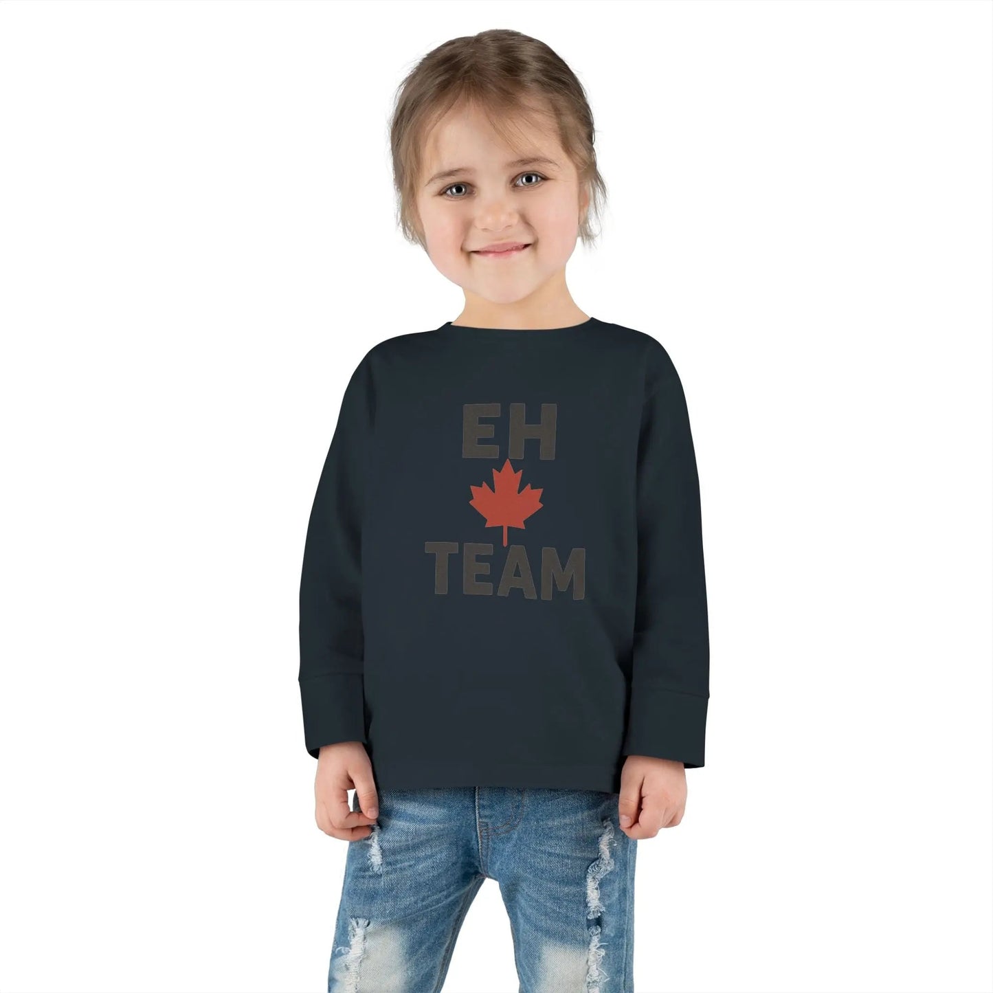 Maple Stick "Eh Team" Toddler Long Sleeve Tee – Maple Leaf Pride