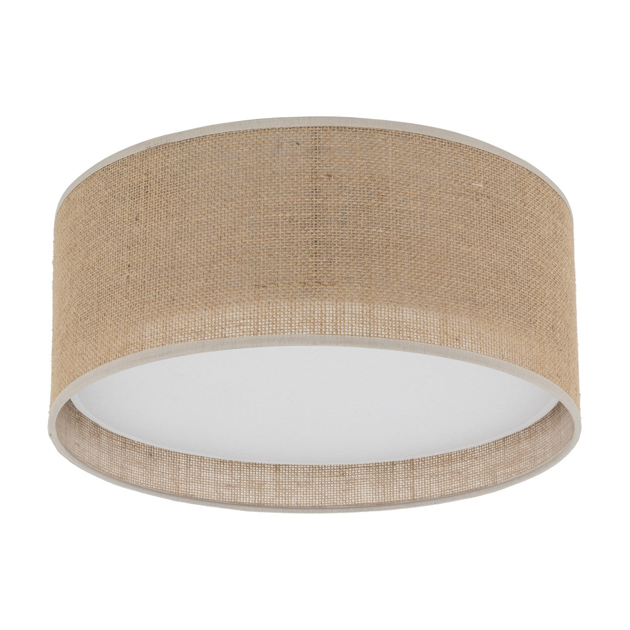 JUTE Natural Woven Flush Mount Ceiling Light Fixture for Kitchen, Hallway & Living Room – Scandinavian Minimalist Lighting