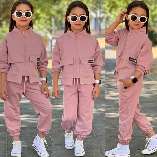 Fancy Pockets Girls Casual Set