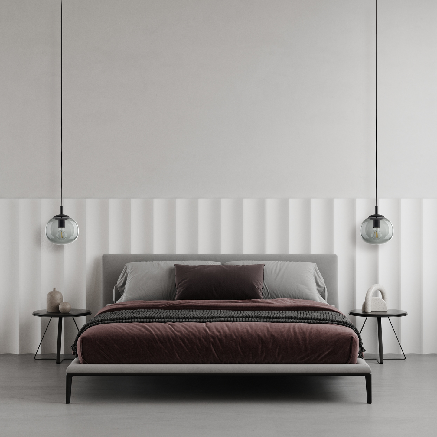 VIBE Graphite Glass Scandinavian Pendant Light