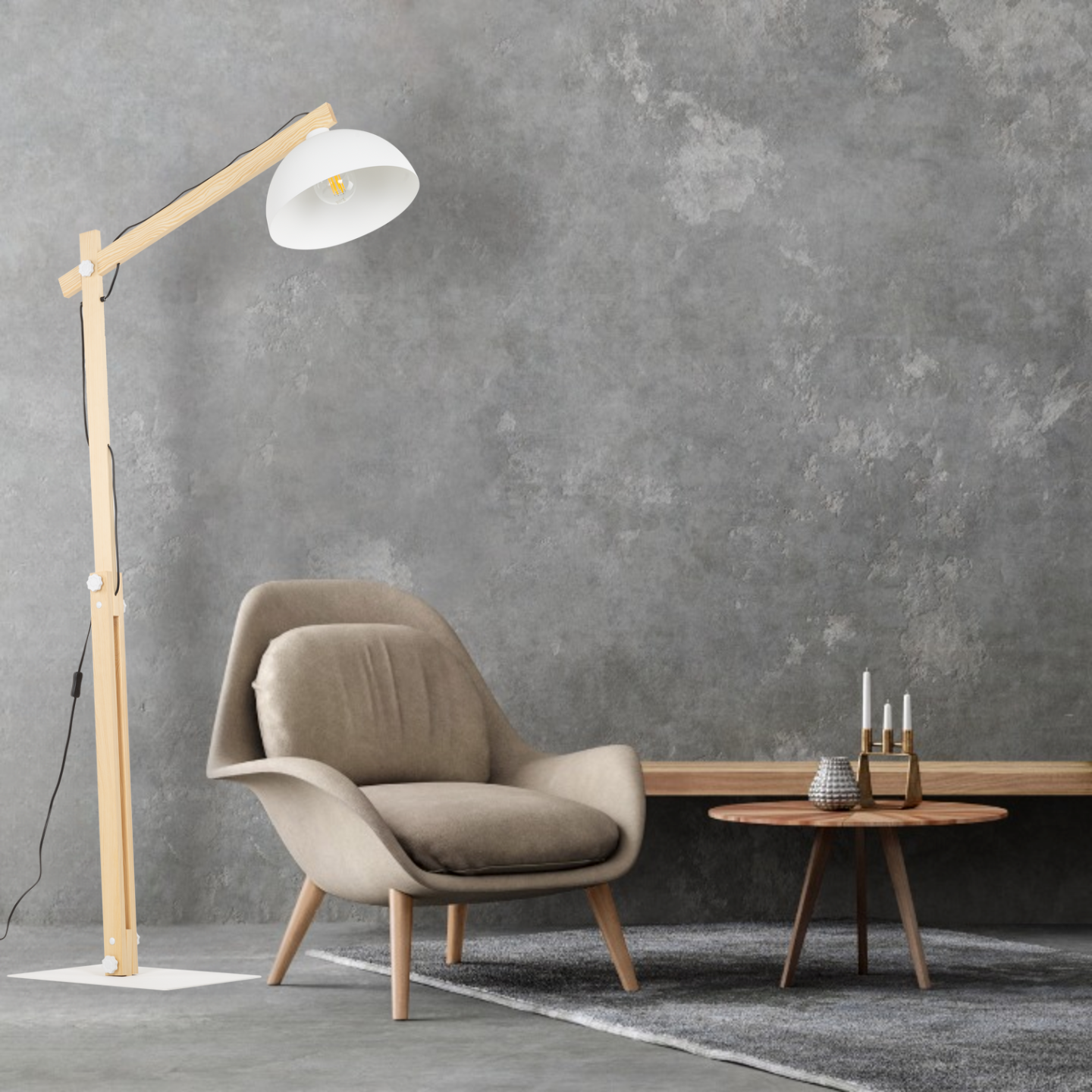 OSLO White Scandinavian Floor Lamp