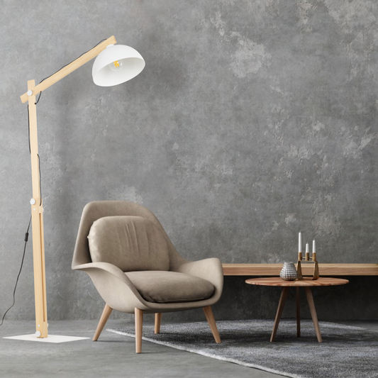 OSLO White Scandinavian Floor Lamp