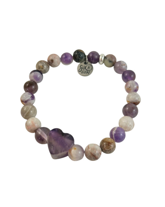 Amethyst Heart Bracelet