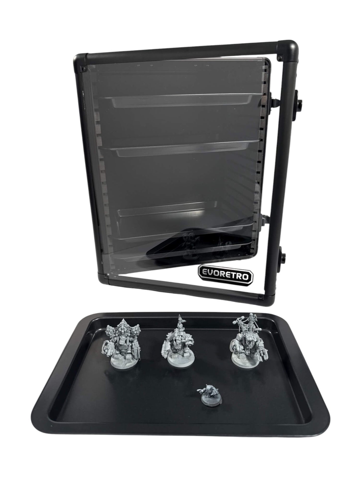 EVORETRO Miniatures Display Case with 5 Magnetic Trays