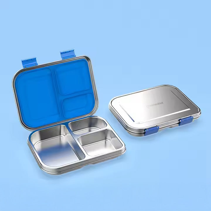 Stainless Steel Leak Proof Lunch Box with Compartments – Bento Style for Kids & Adults