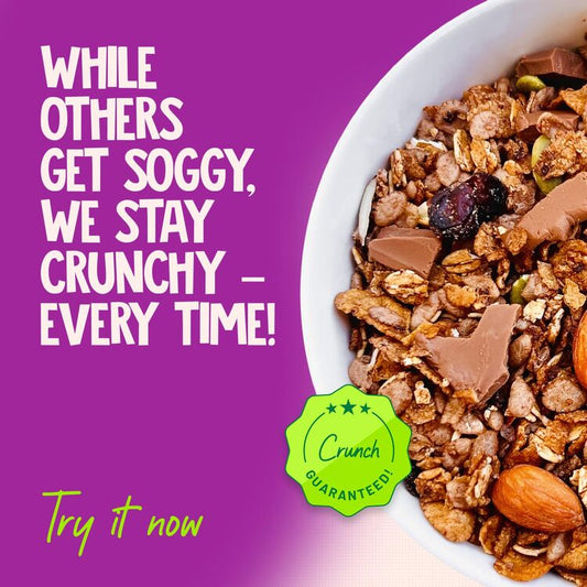 Protein-Rich Super Muesli Chocolate 400g – 61% Whole Grains, 14% Nuts - 17% Protein, Source of Dietary Fibre & Healthy Fats