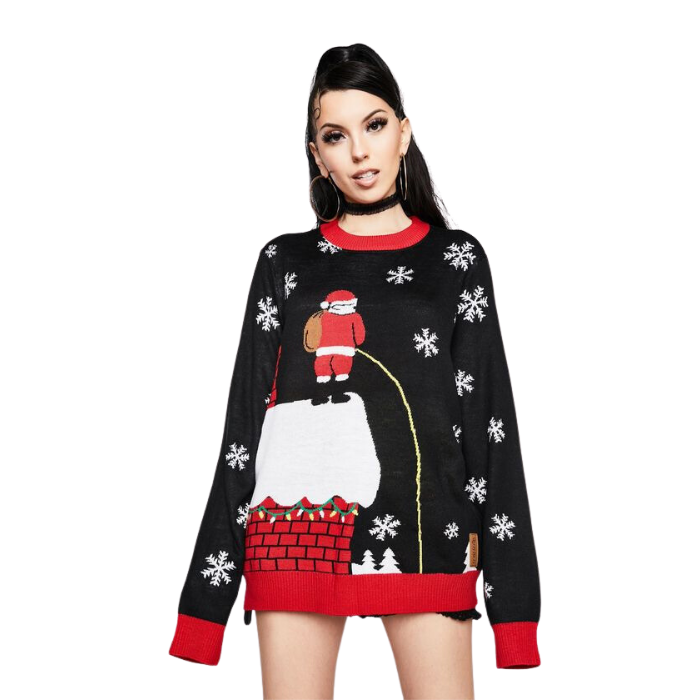 Leaky Roof Funny Christmas Sweater