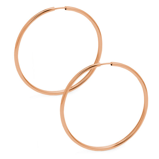 60mm Thick Rose Gold Hoop Earrings