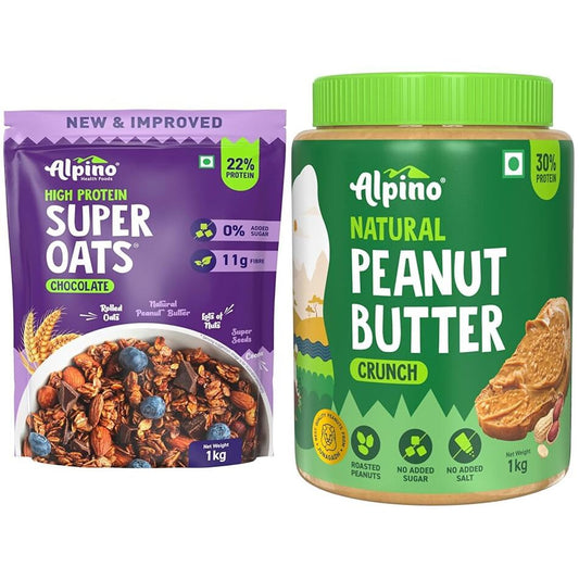 Super Oats Chocolate +  Natural Peanut Butter Crunch 1 kg each