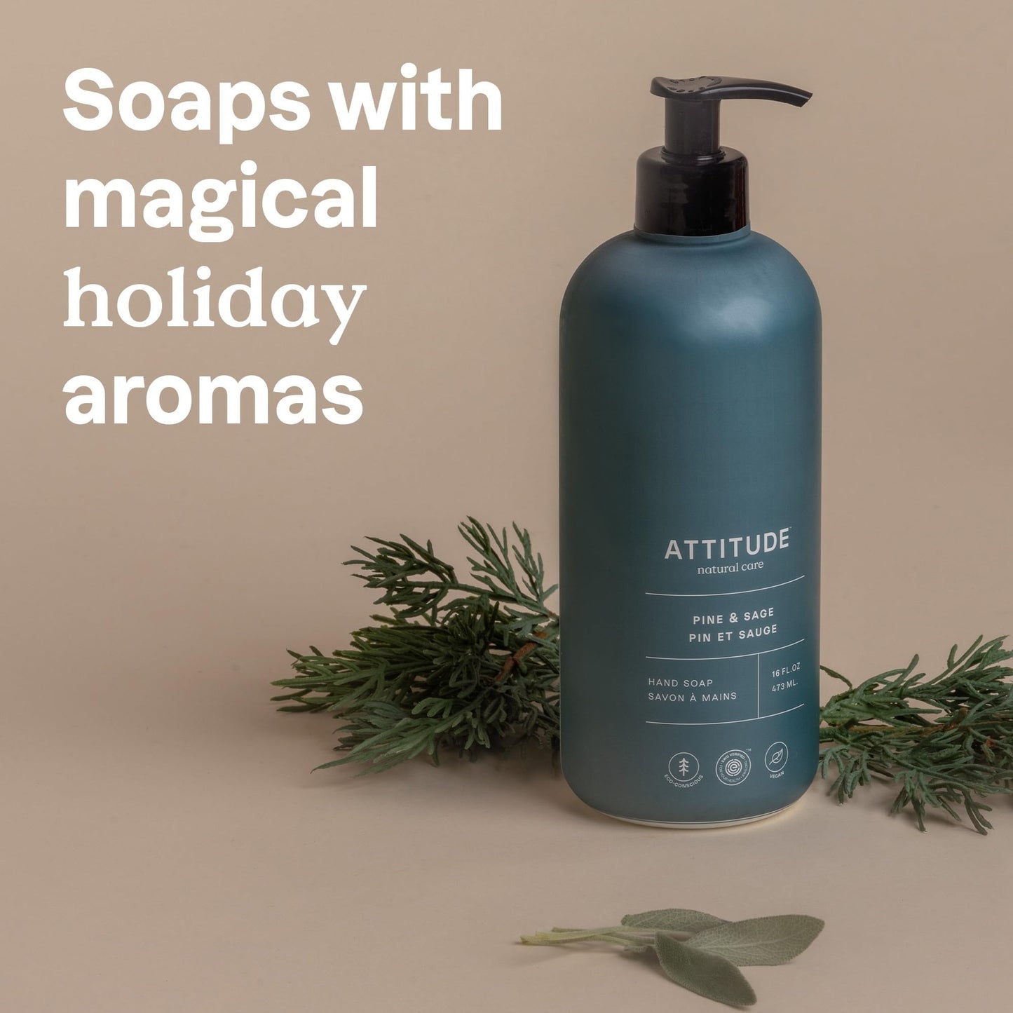 Attitude - Hand Soap - Pine & Sage (473ml)