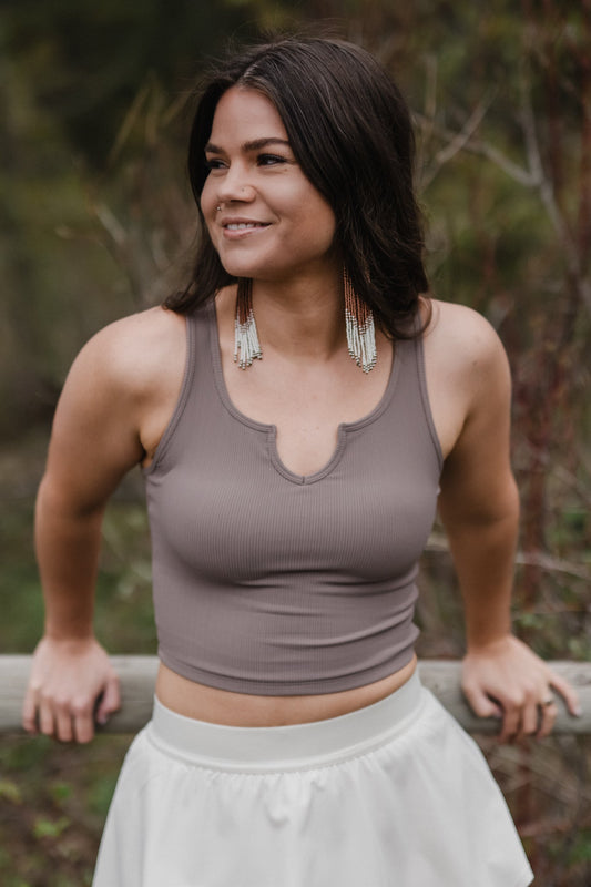 Ribbed Tank *Built in Bra