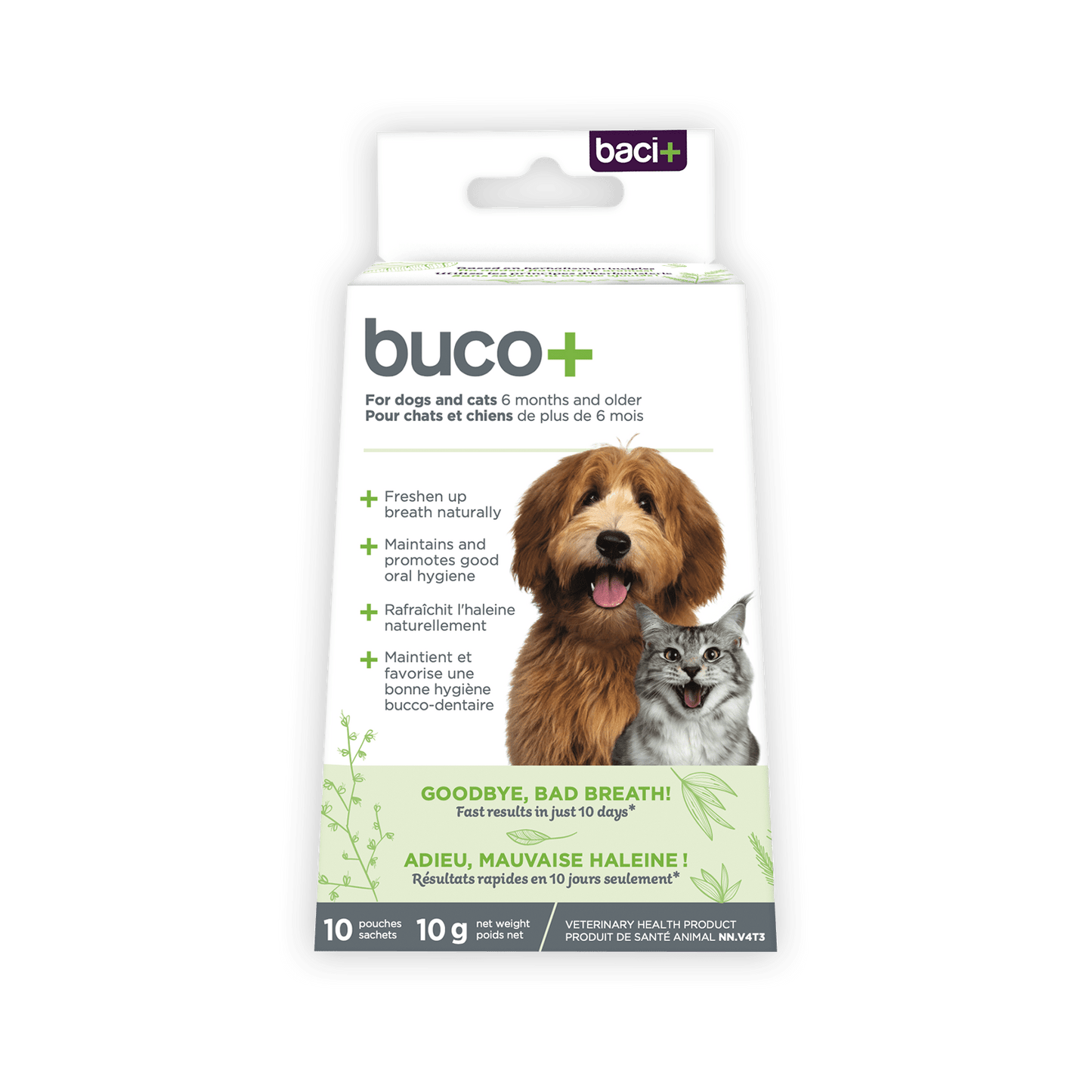 Buco+ 10 Jours – Traitement Express Mauvaise Haleine pour Chiens & Chats