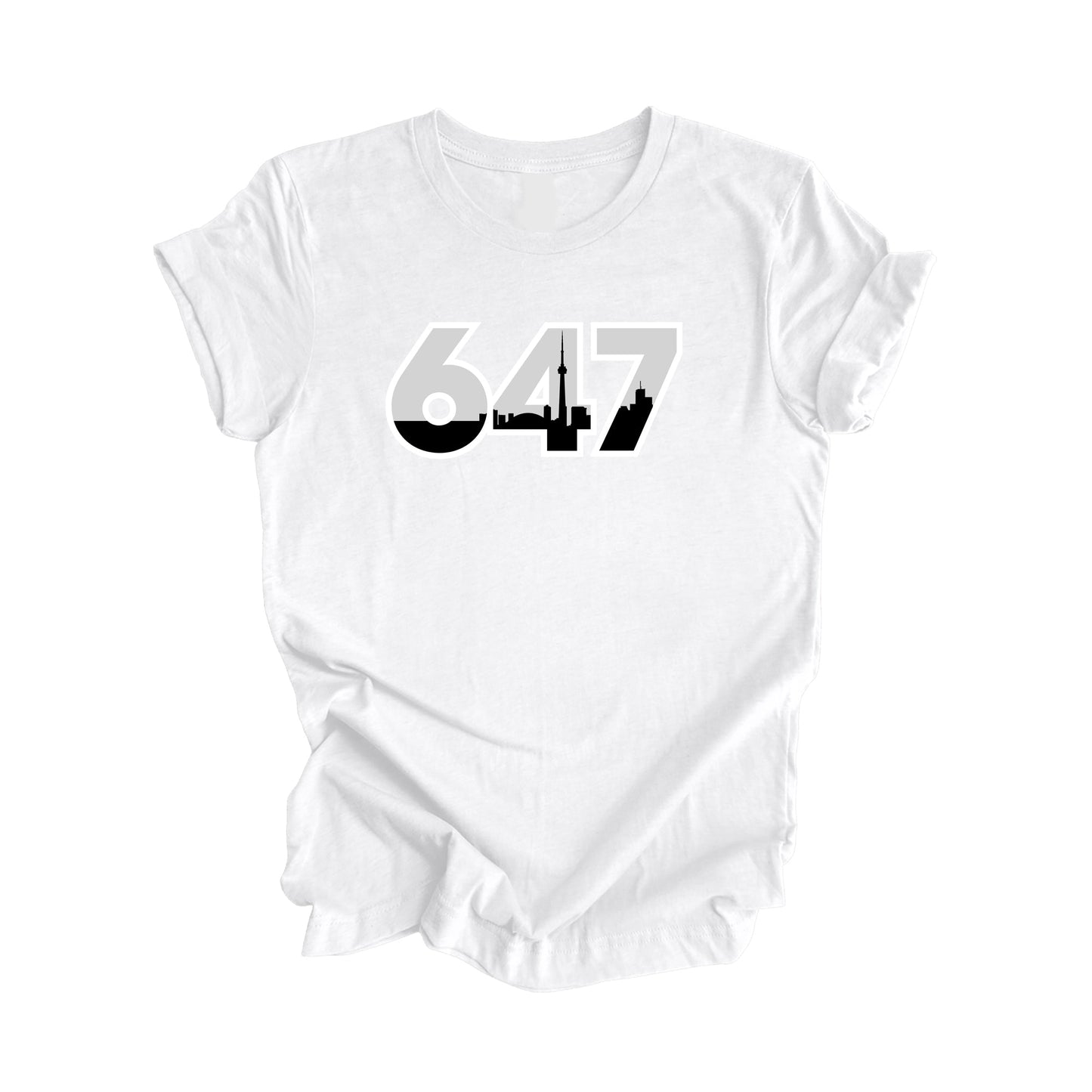 647 Toronto Ontario Canada Area Code City Skyline Gift - Unisex T-Shirt - Inspired X