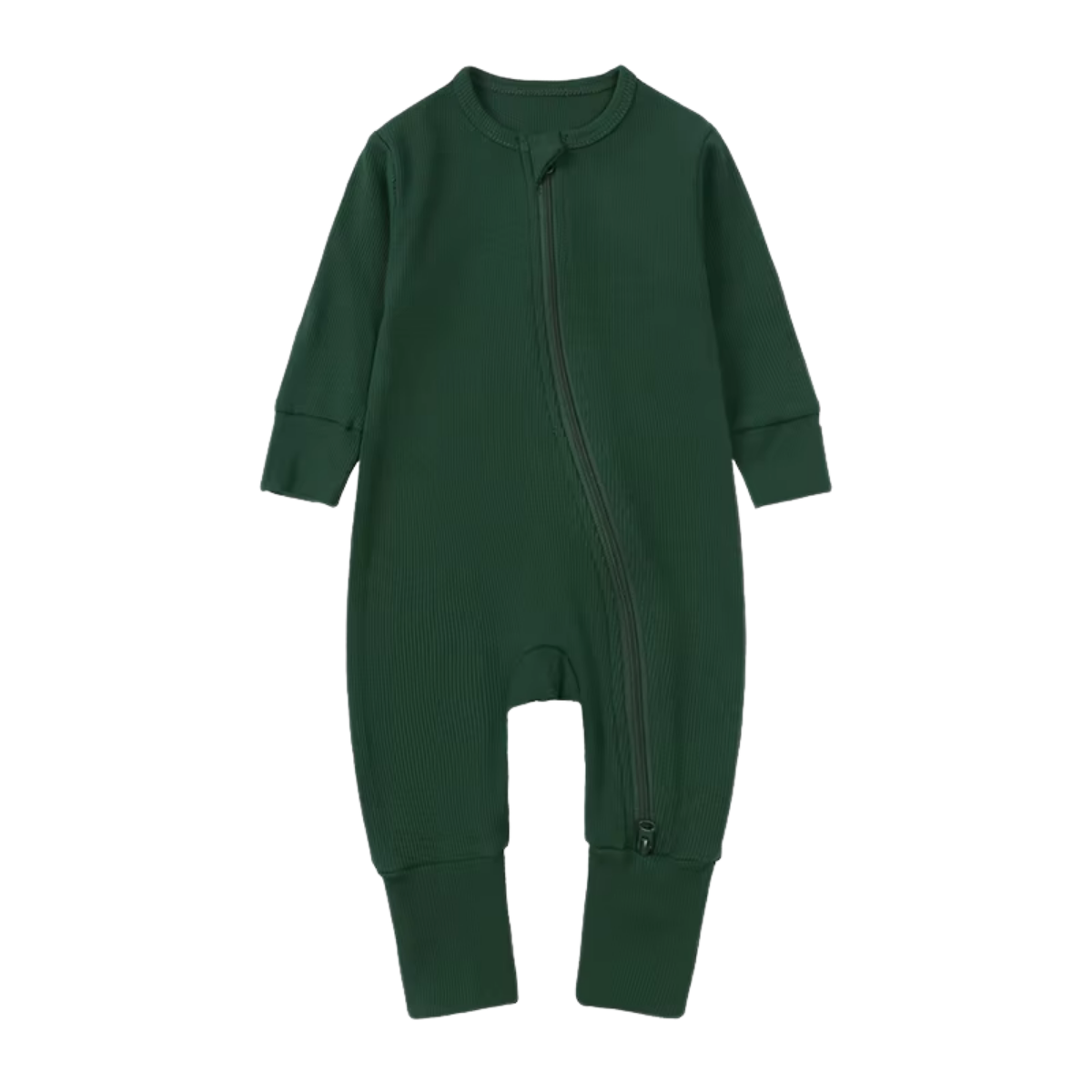 Forest - Long Sleeve Ribbed Bamboo Sleep + Play Romper
