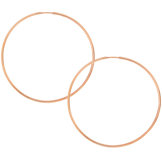 65mm Rose Gold Hoop Earrings