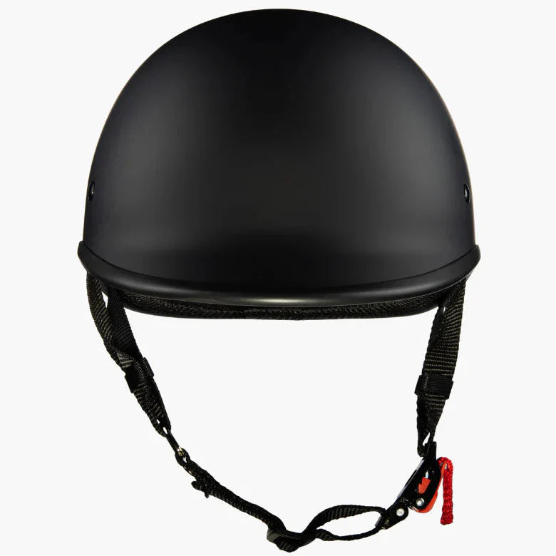 West Coast Leather Black Peak Motorcycle Half Helmet